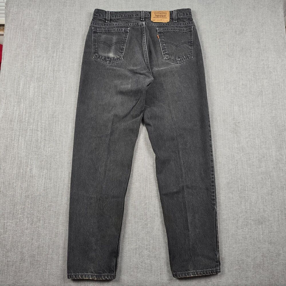 Vintage Levis 550 Orange Tab Black Jeans Mens 34x32 Made in USA Relaxed Tapered - Picture 2 of 15